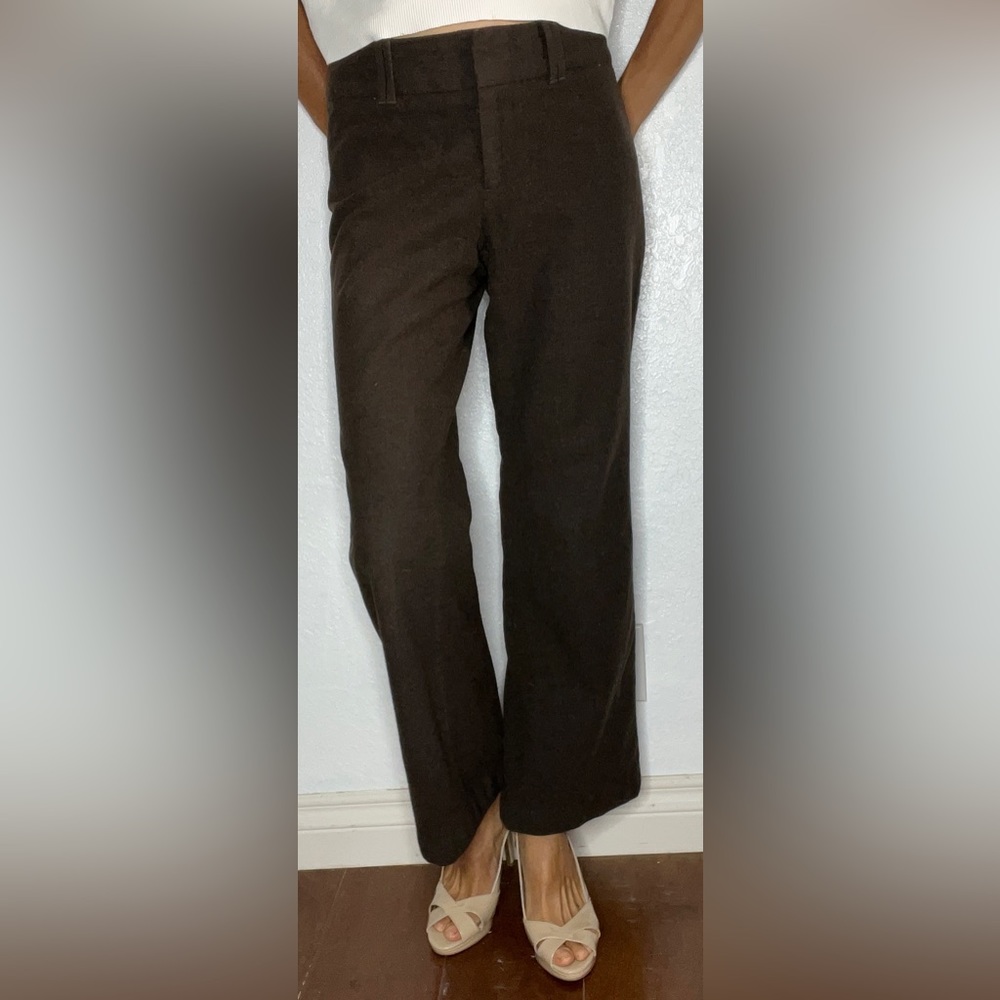Banana Republic Jackson Fit Winter Wool Welt Pocket Women Dress Slacks Brown(10)